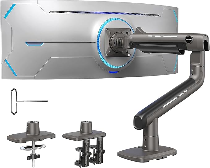 HUANUO Premium Single Monitor Arm, Heavy Duty Gas Spring