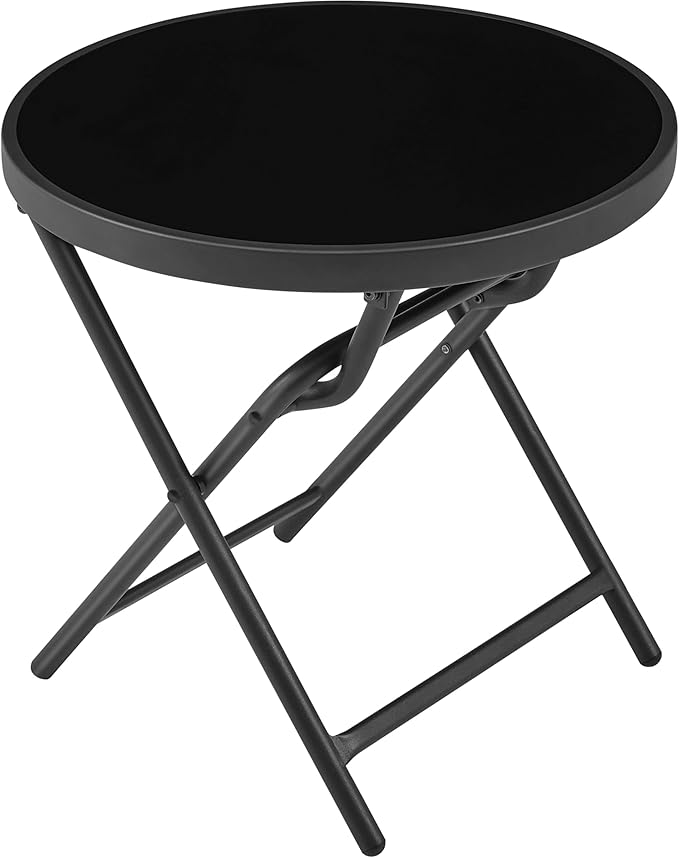 Yaheetech Folding Metal Outdoor Side Table