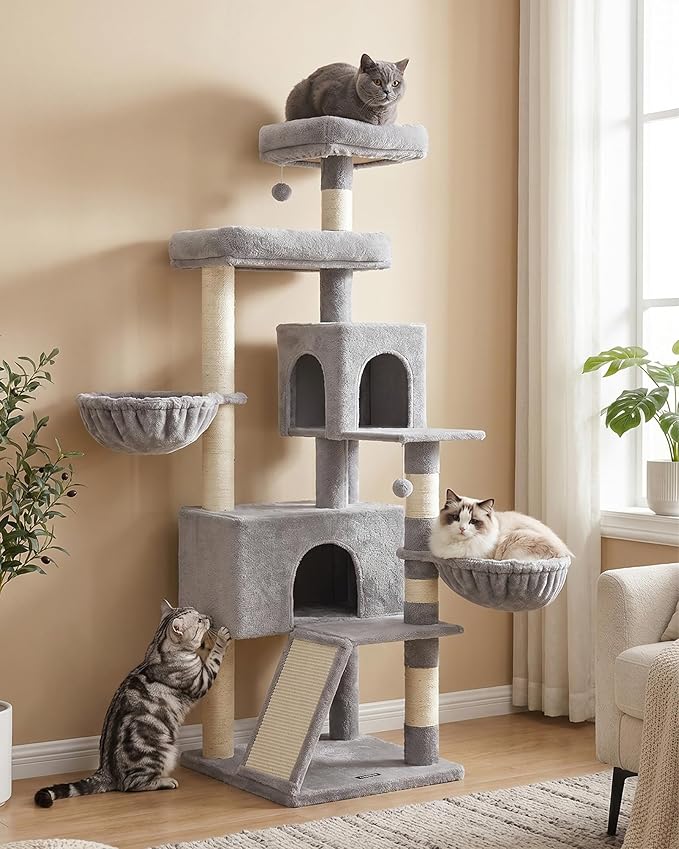 Feandrea 67 Inch Cat Tree for Large Cats on Amazon