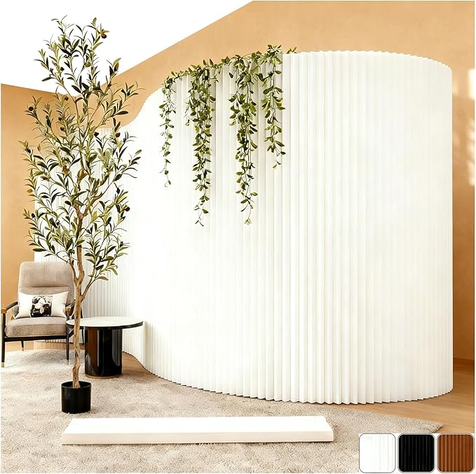 Paper Room Divider Wall Folding Accordion, Modern Retractable Partition