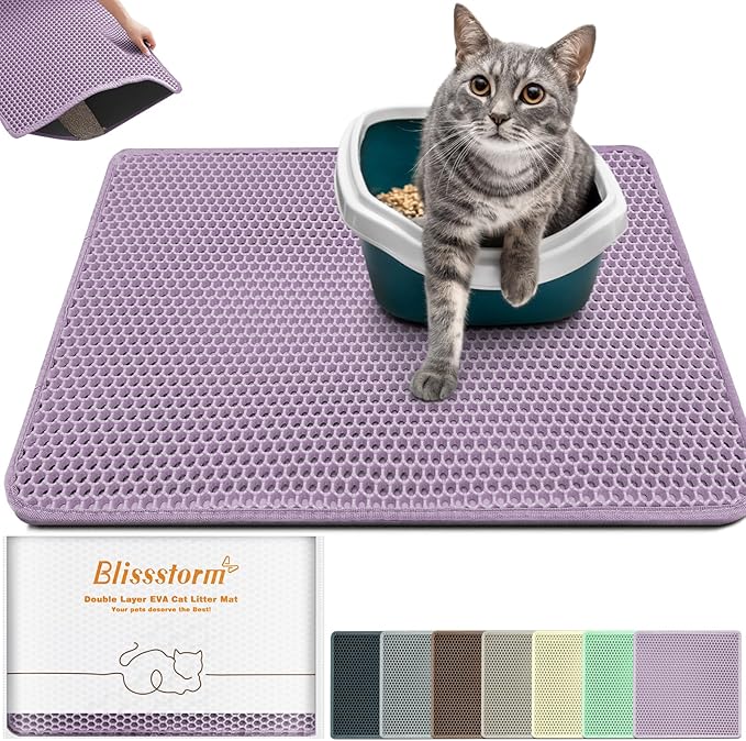 Extra Large Honeycomb Double Layer Cat Litter Mat 31x24 on Amazon
