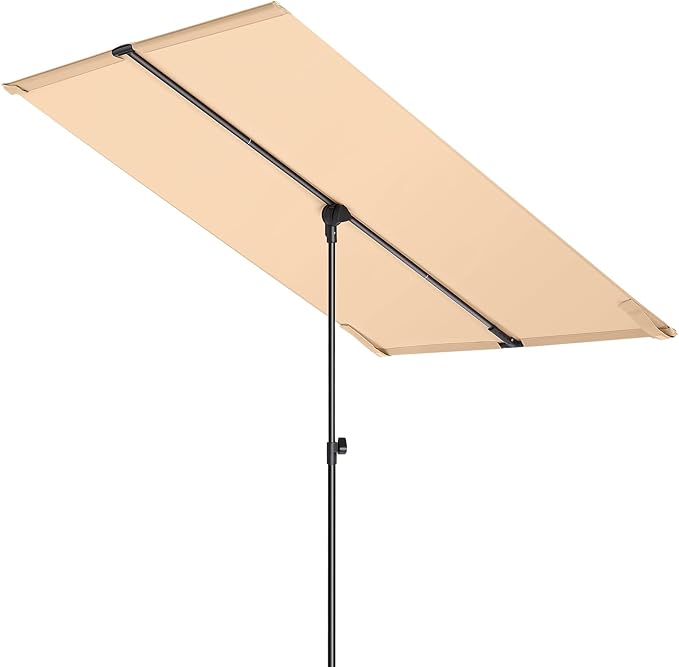 HOMSHADE 6x4 ft Rectangular Outdoor Balcony Umbrella