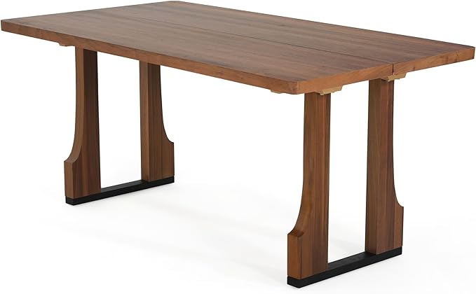 Minimalist Scandinavian Dining Table in Light Oak Finish