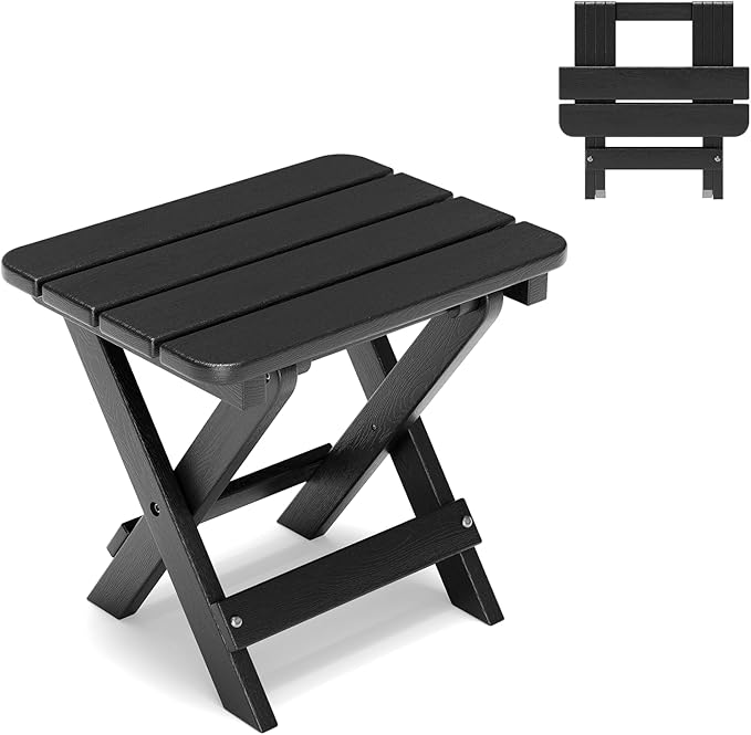 Folding Outdoor Side Table, HDPE, 11.8 x 15.7 x 15.7 inches product image