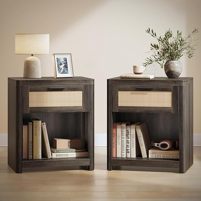 VASAGLE Rattan Nightstand on Amazon
