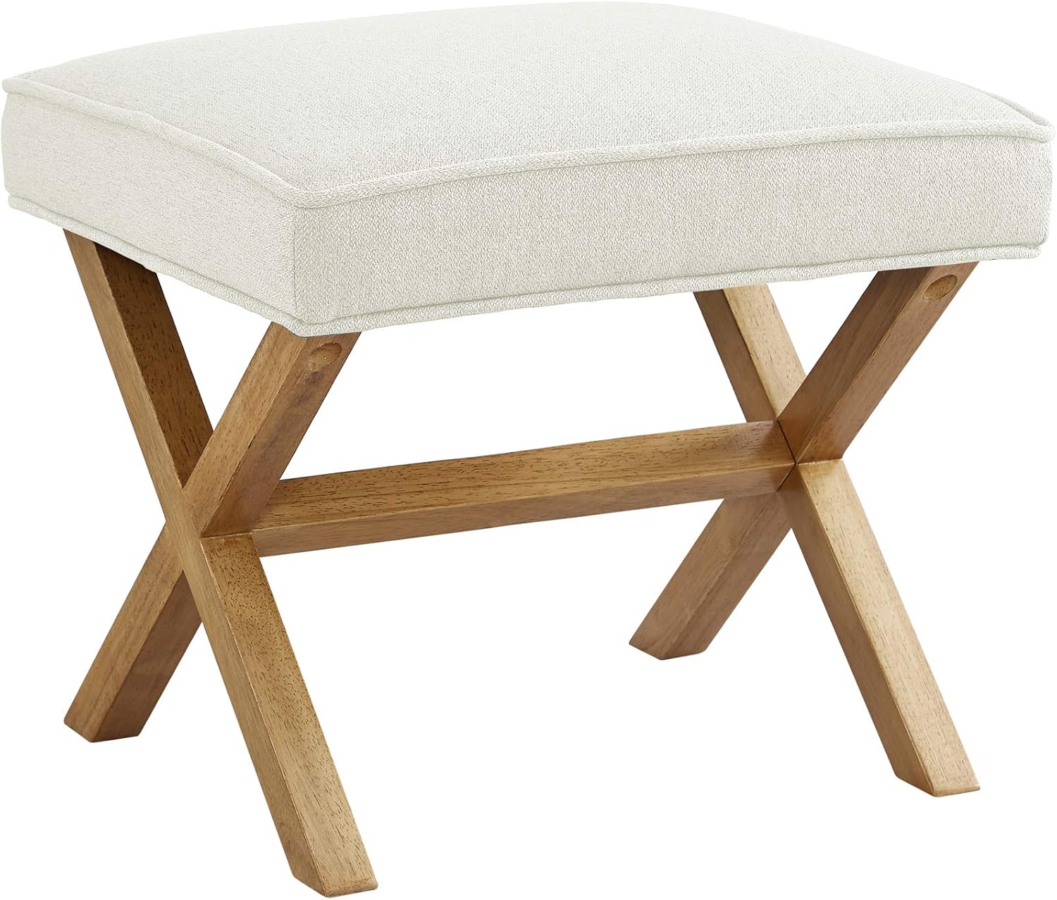 Amazon Basics Mid-Century Modern X-Frame Ottoman Foot Rest