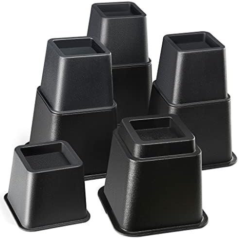 Home It Adjustable Bed Risers — 4 Pack