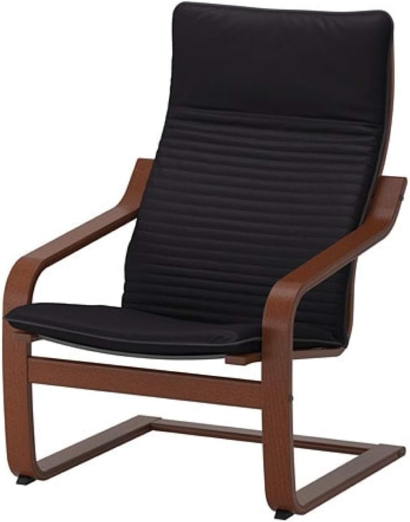 IKEA Poang Armchair, Medium Brown / Knisa Black