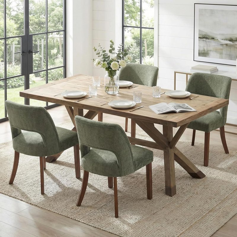 Keoni Mid-Century Upholstered Dining Chair
