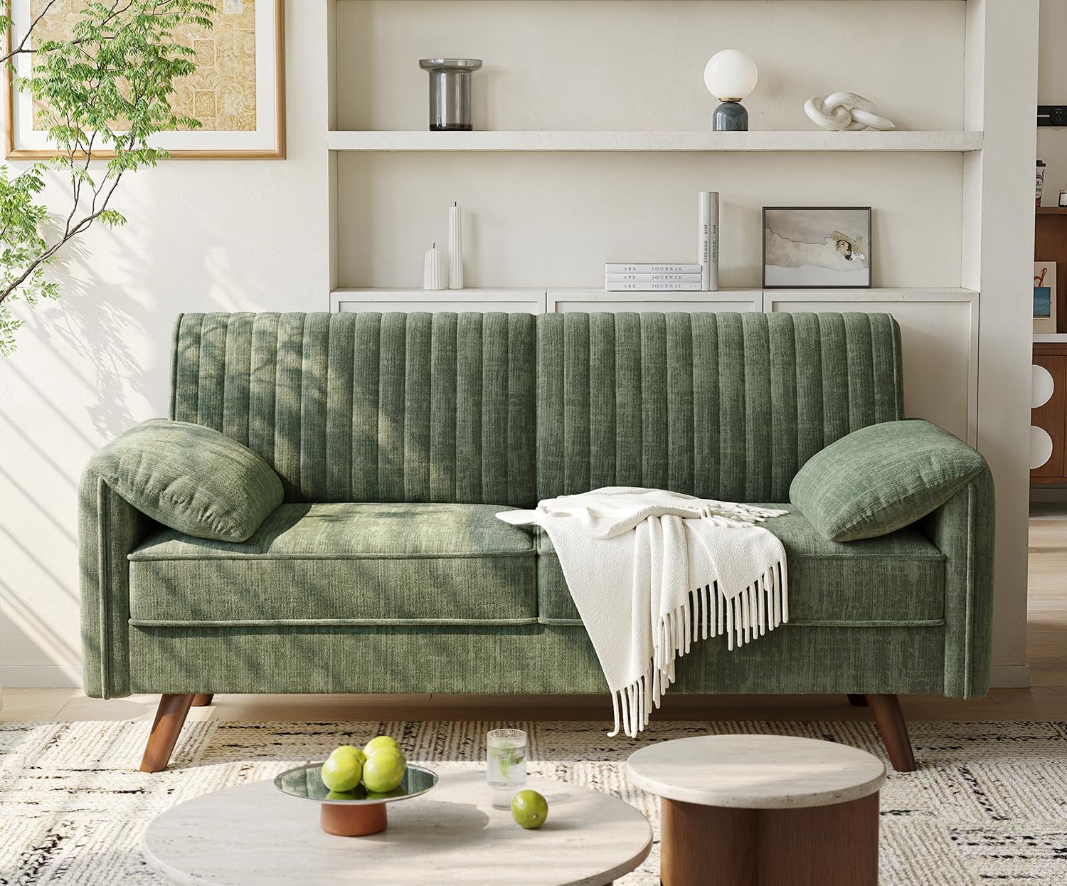 ONBRILL Chenille Loveseat Sofa