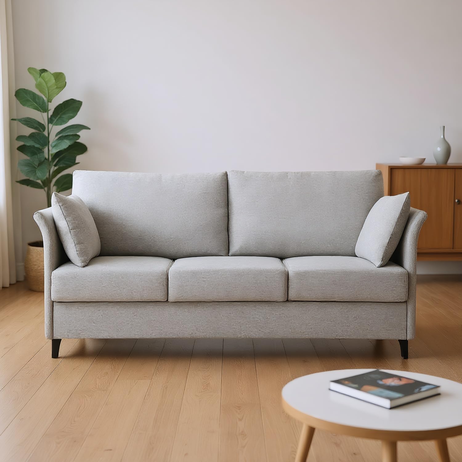 Mid Century Modern Deep Seat Sofa 65"