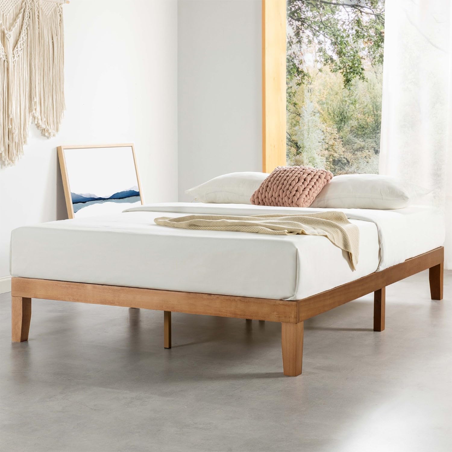 Mellow Naturalista Classic 12-Inch Solid Pine Platform Bed