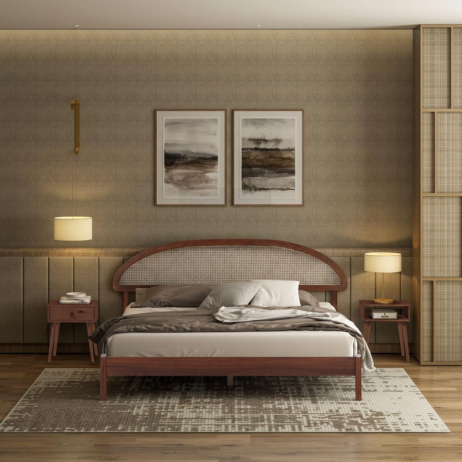 NTC Platform Bed Frame with Headboard
