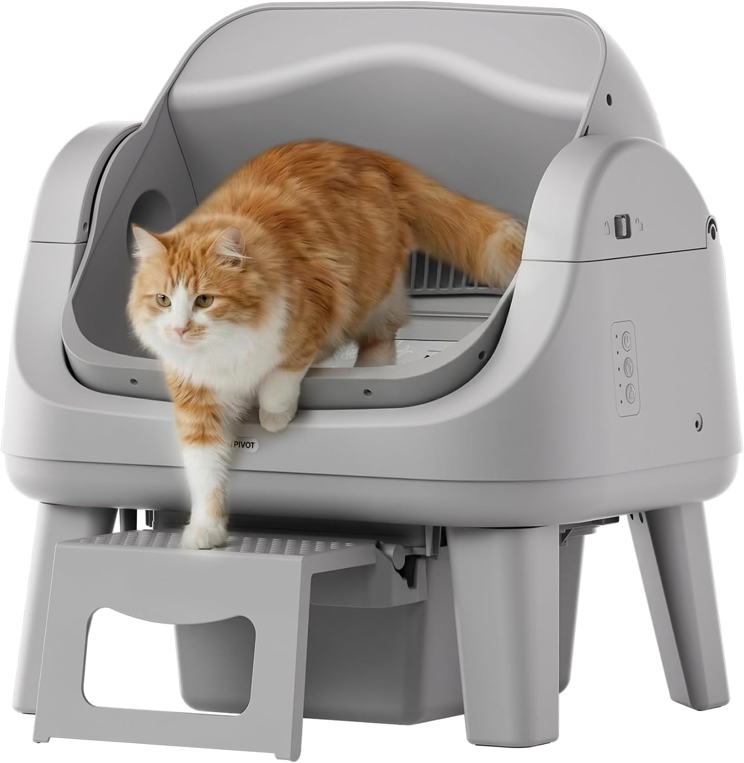 PetPivot Open-Top Self-Cleaning Litter Box with Safety Sensors