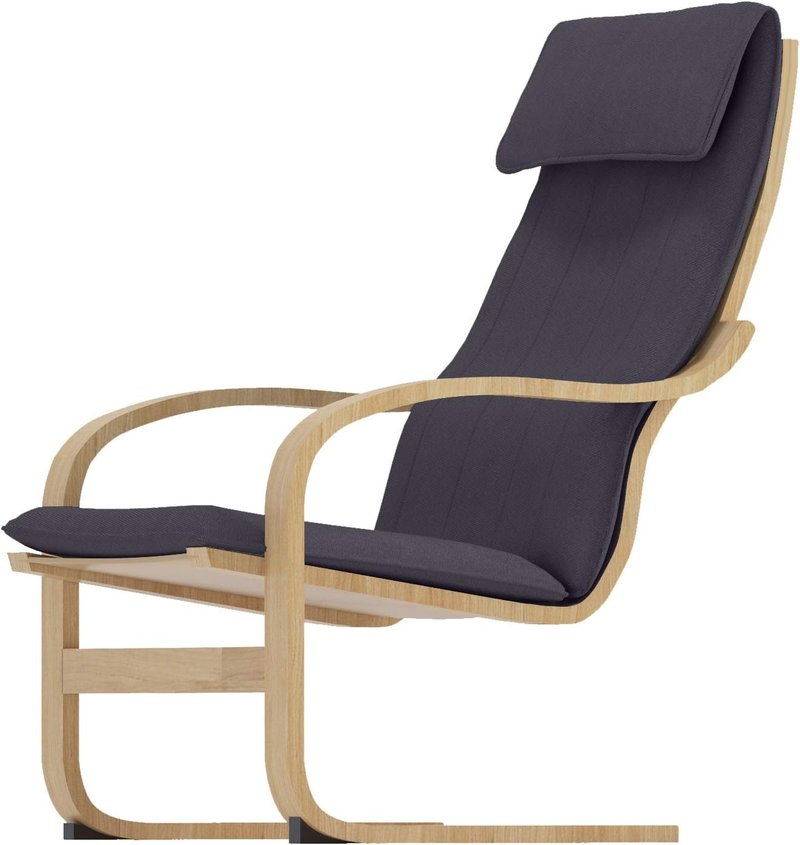 Cotton POÄNG Chair Cover Replacement, Compatible with IKEA Poang Armchair Slipcover