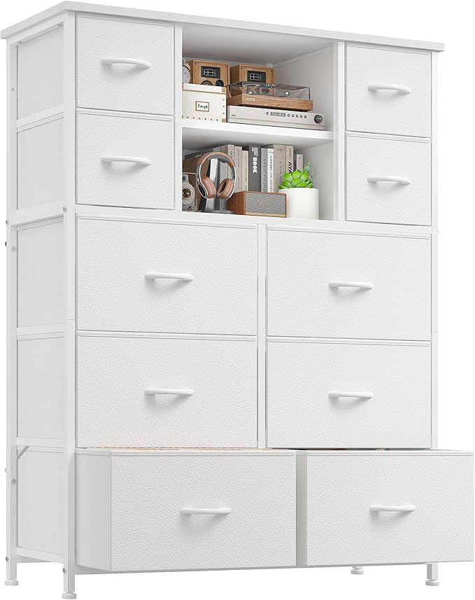 Romorgniz Dresser for Bedroom with Fabric Drawers, 48.2" H Tall Dresser
