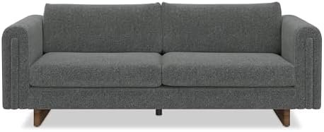 SIMPLIHOME Jones 84" Performance Fabric Sofa — Dark Grey