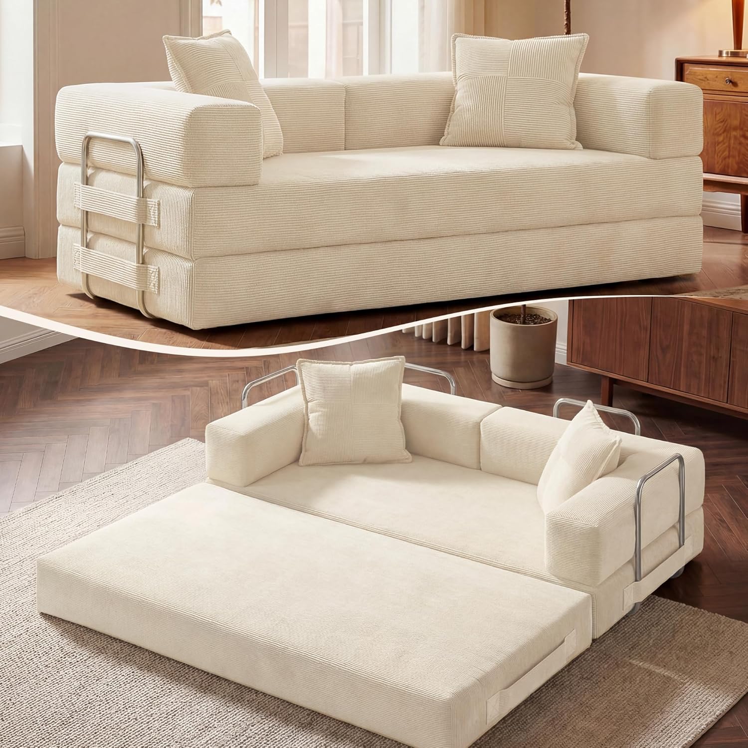 GRUSIGN 78" Convertible Sofa Bed