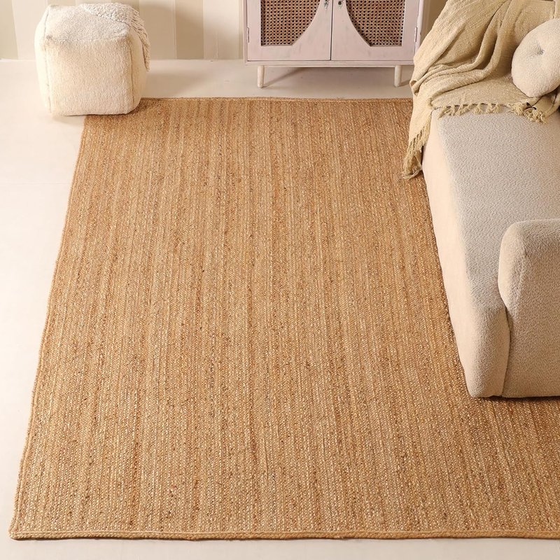 VEVARA HOMES Hand-Braided Jute & Cotton Area Rug