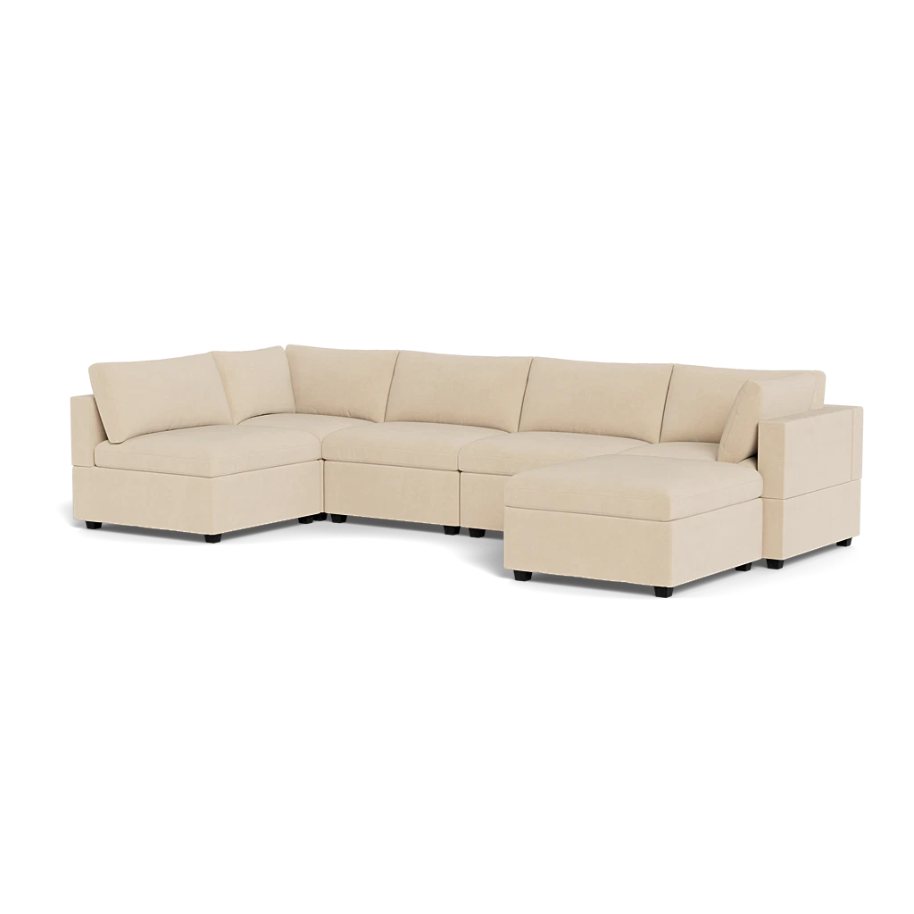 Albany Park Kova Box Cushion Sofa in performance chenille