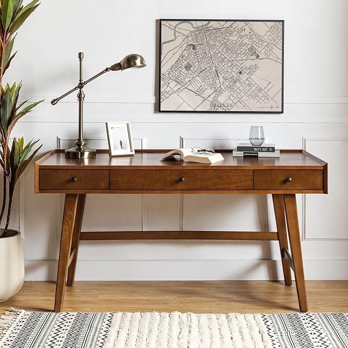HULALA HOME Mid-Century Charging Desk