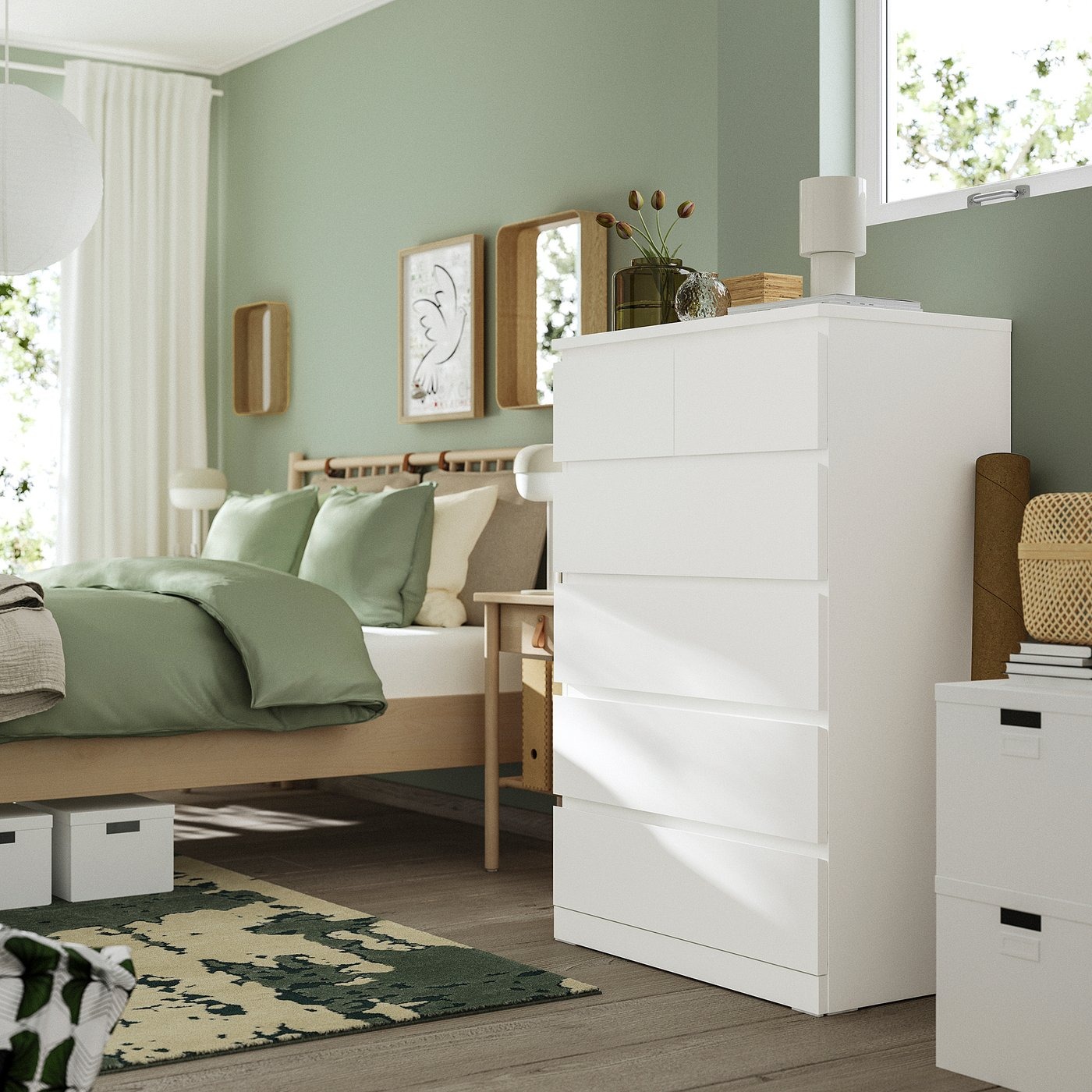 IKEA MALM 6-Drawer Dresser in bedroom