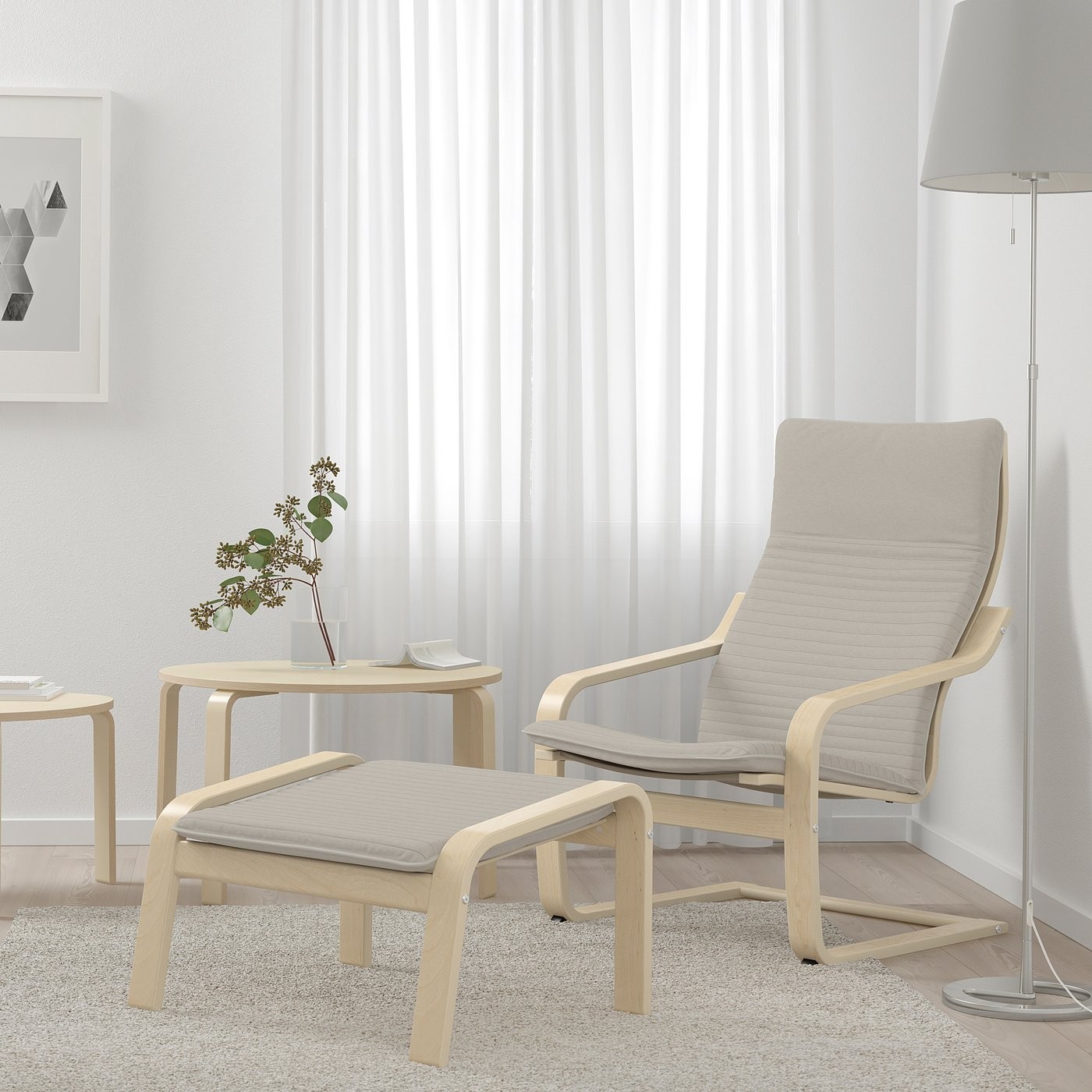 IKEA POÄNG Armchair birch/beige