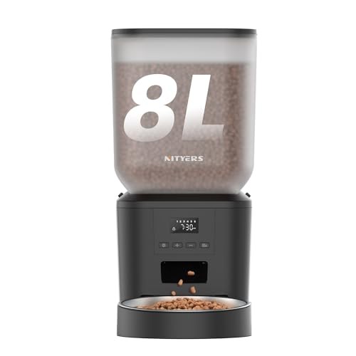 8L / 34-Cup Large-Capacity Automatic Pet Feeder with LCD