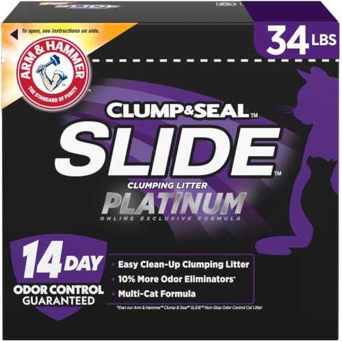 Arm & Hammer Slide Platinum Clumping Cat Litter, 34 lb