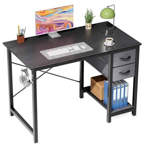 Sweetcrispy 40-Inch Computer Desk with Drawers
