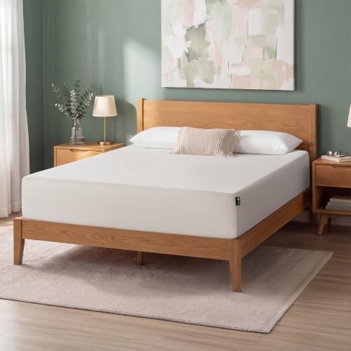 Zinus Green Tea Memory Foam Mattress 12 Inch, Pressure-Relieving Comfort & Full-Body Support, Naturally Fresh, Medium Firm Feel, CertiPUR-US & Oeko-TEX Certified Safe Materials, Queen