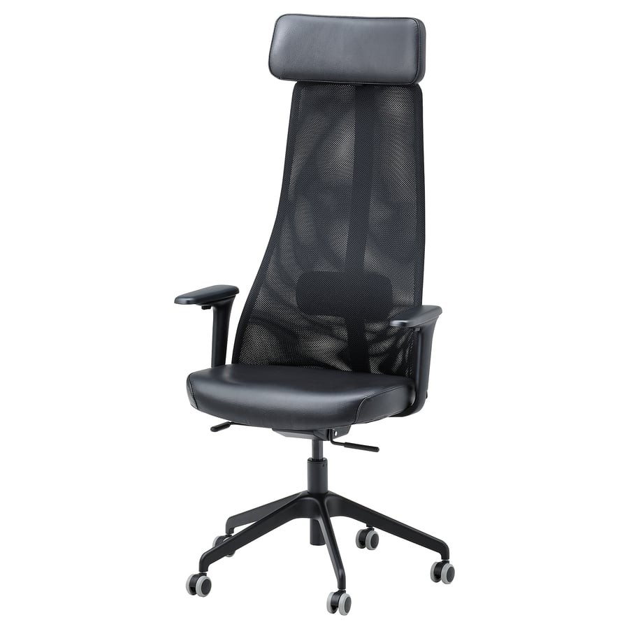 IKEA JÄRVFJÄLLET office chair, Glose black leather