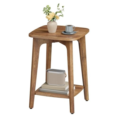 VASAGLE MAEZO 2-Tier Square End Table
