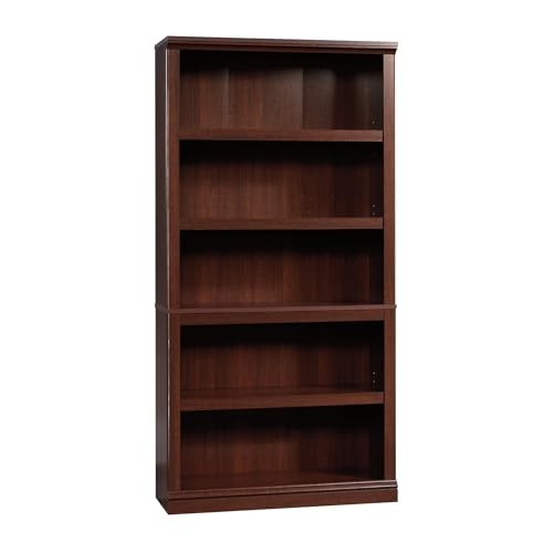 Sauder 5-Shelf Bookcase, Select Cherry