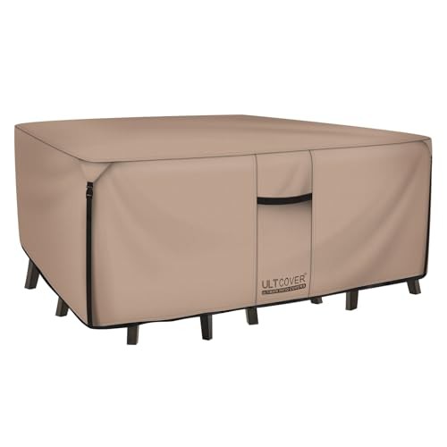 ULTCOVER 600D Canvas Rectangular Patio Table Cover