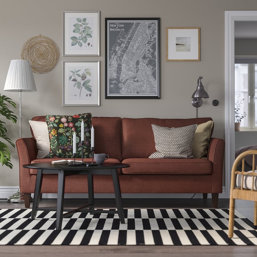 IKEA EKHOLMA sofa in Kilanda brown-red