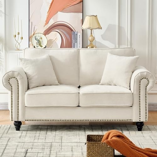 Kolavess 63.5" Chesterfield Loveseat with Rolled Arms