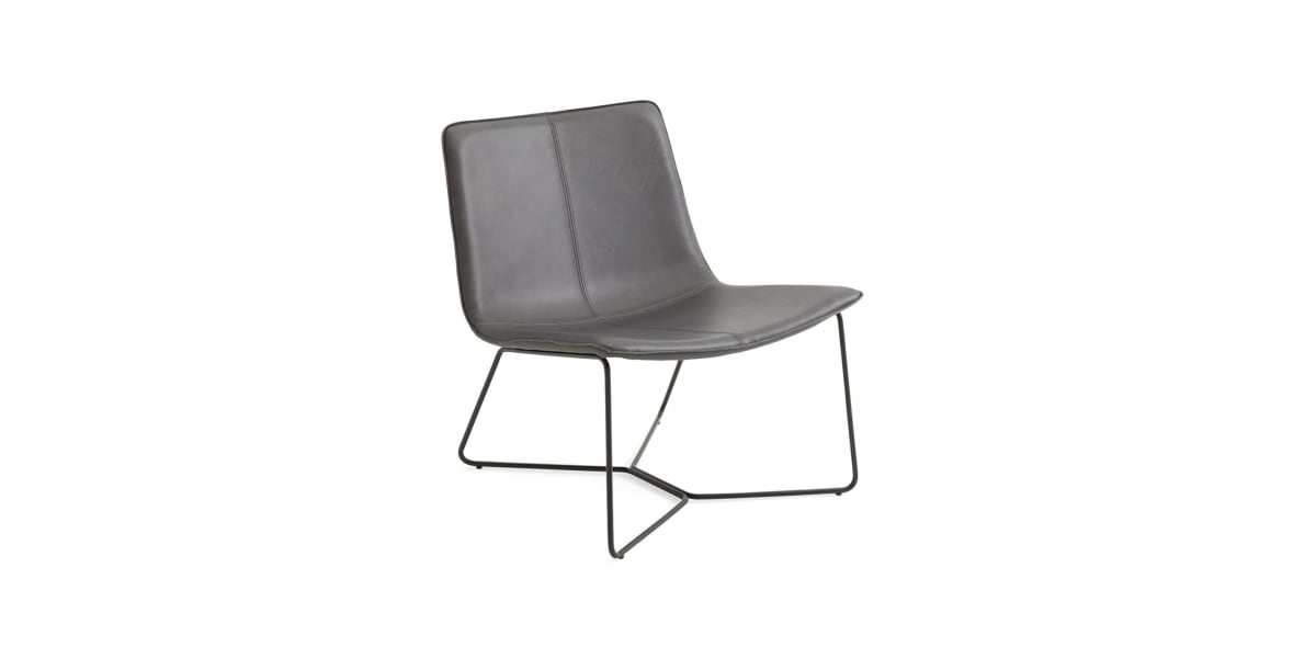 West Elm Slope Leather Lounge Chair